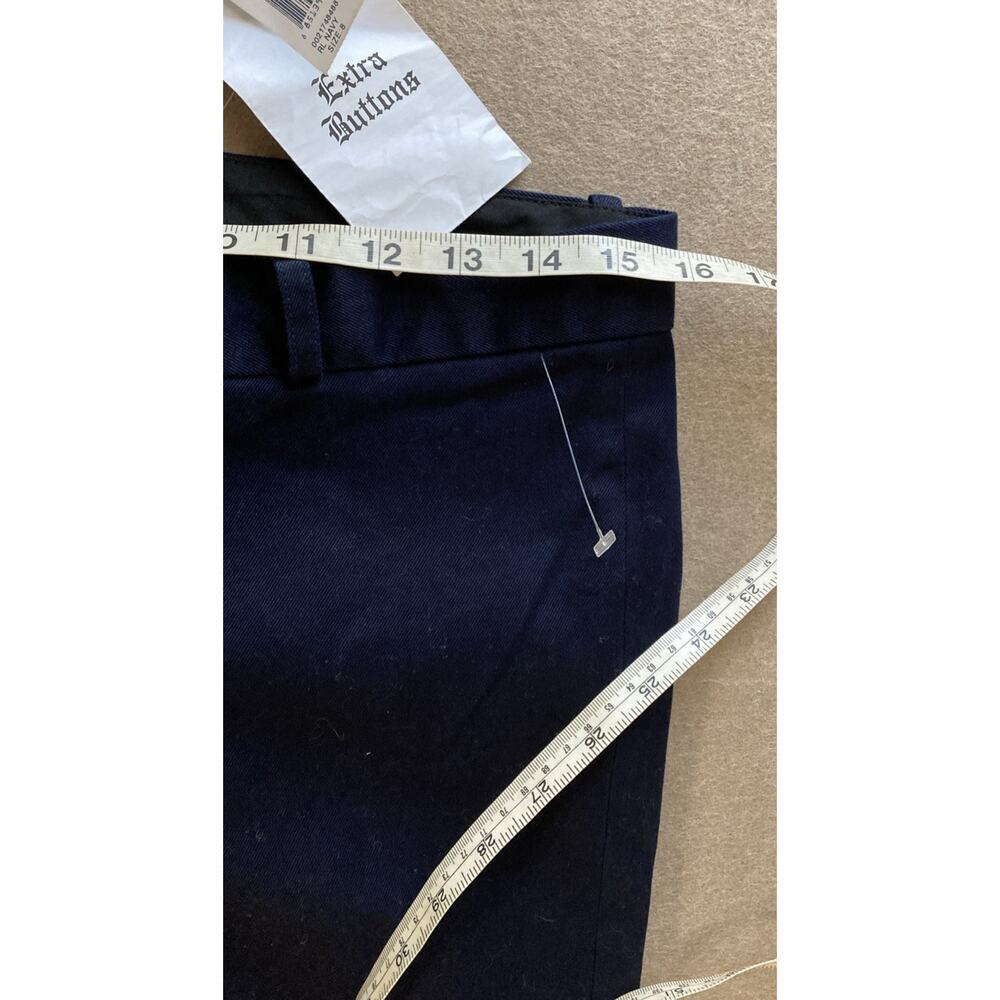 Ralph Lauren Chino Pants Womens 8 New Navy Blue Straight Leg Stretch Career - Picture 5 of 8